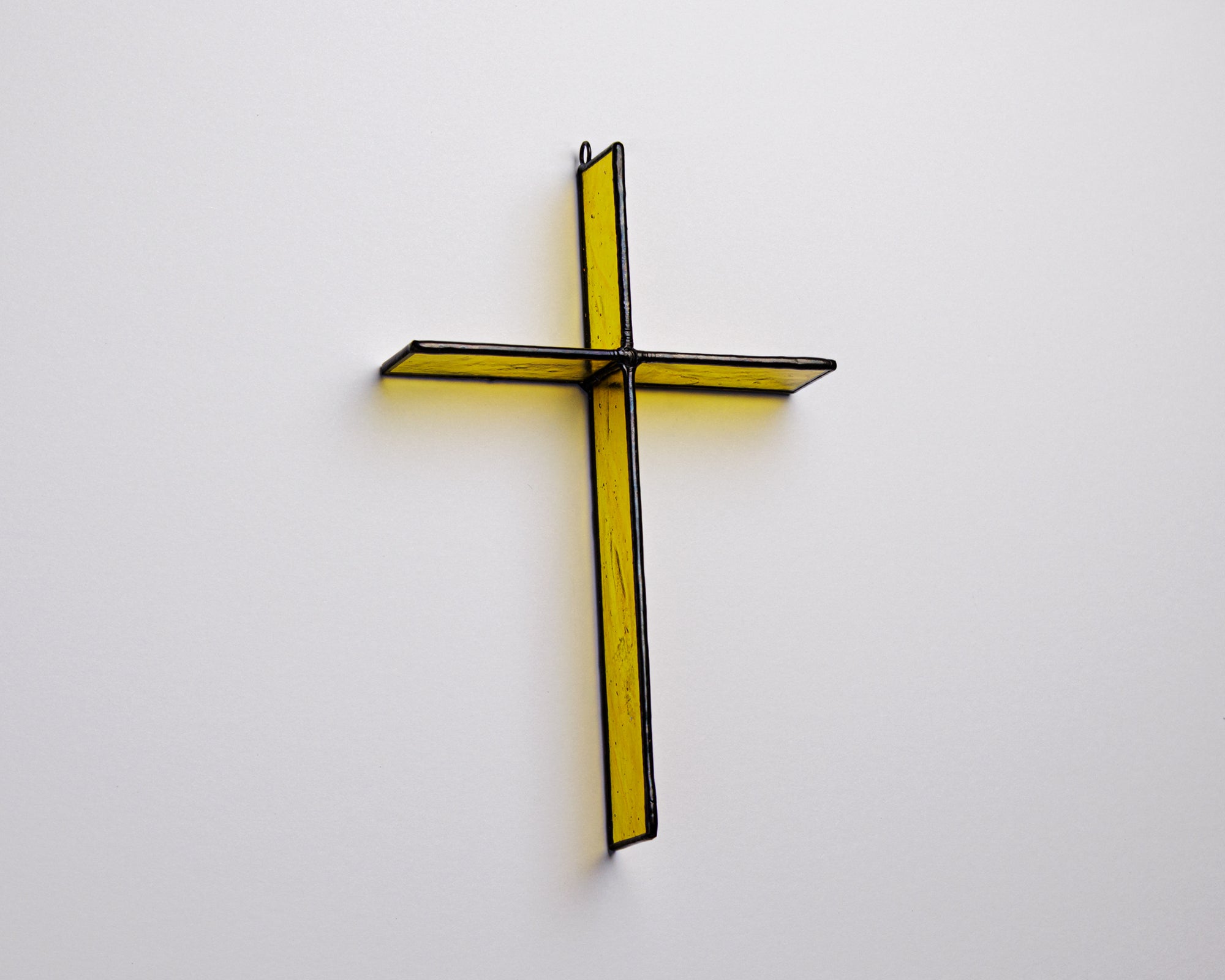 Bright Yellow Cross Suncatcher