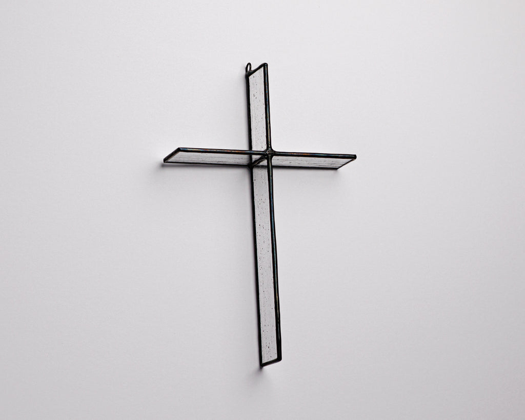 Antique Clear Cross Suncatcher