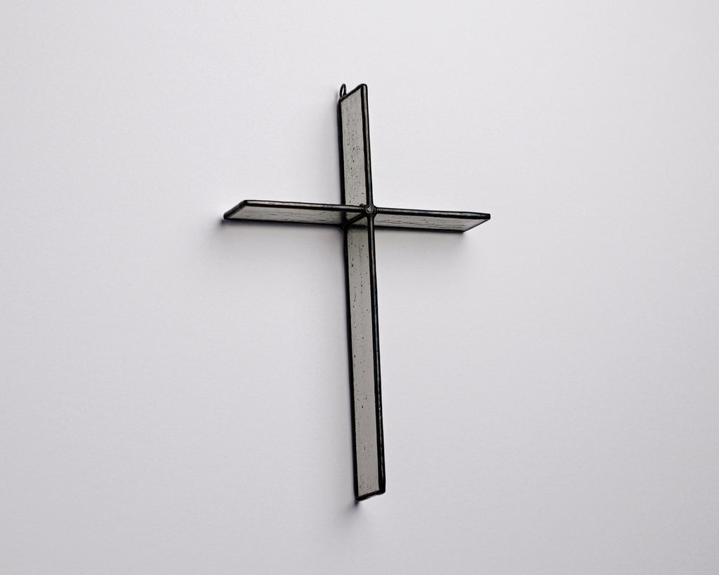 Cloud Grey Cross Suncatcher