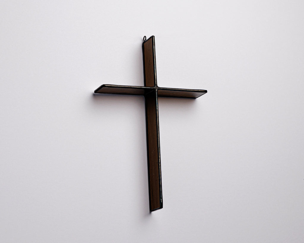 Mocha Brown Cross Suncatcher