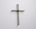 Wheat Mist Cross Suncatcher