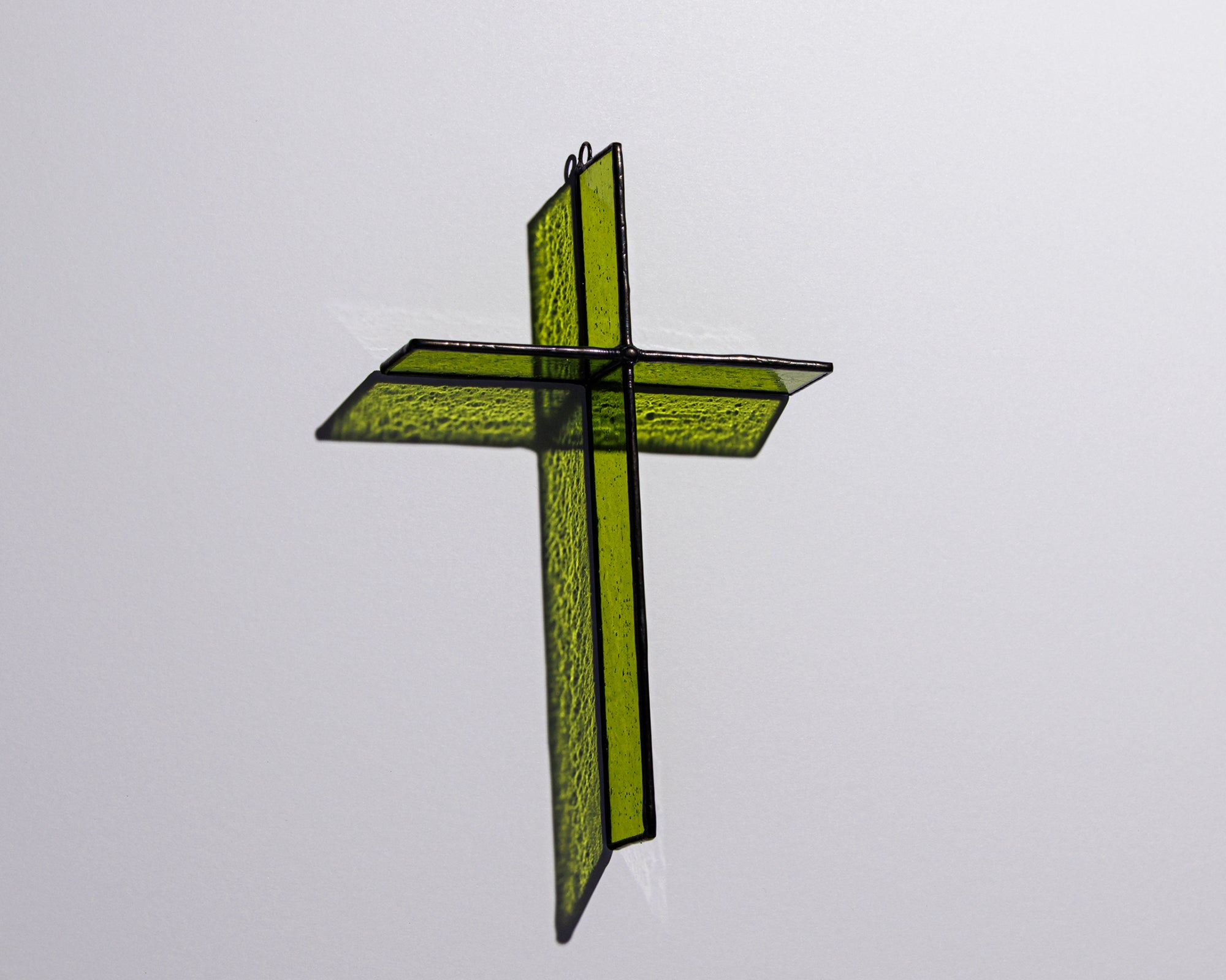 Bottle Green Cross Suncatcher
