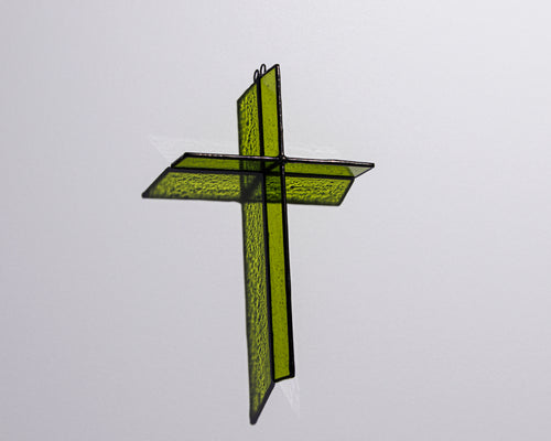 Bottle Green Cross Suncatcher