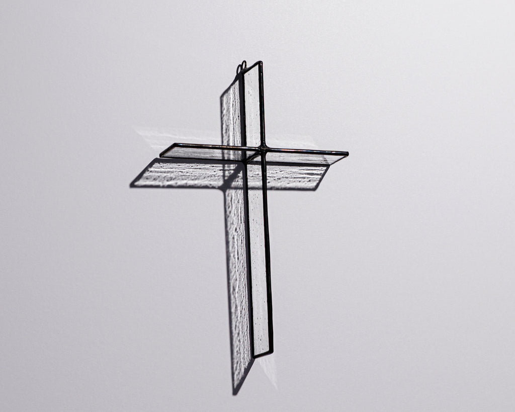 Antique Clear Cross Suncatcher