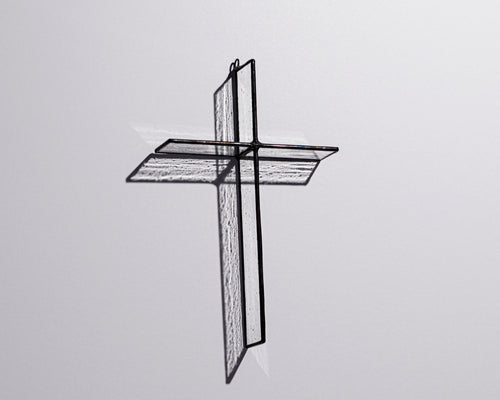 Antique Clear Cross Suncatcher