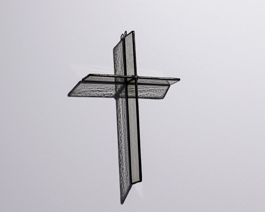 Cloud Grey Cross Suncatcher