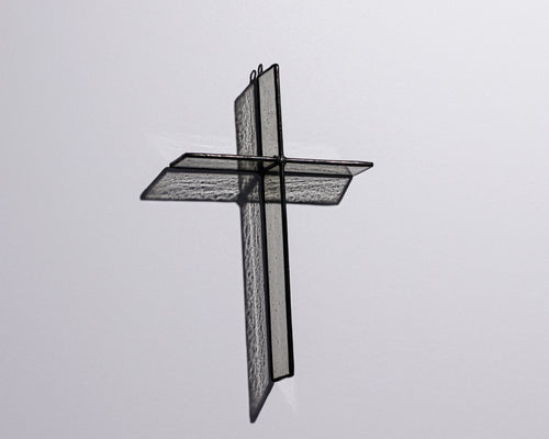 Cloud Grey Cross Suncatcher