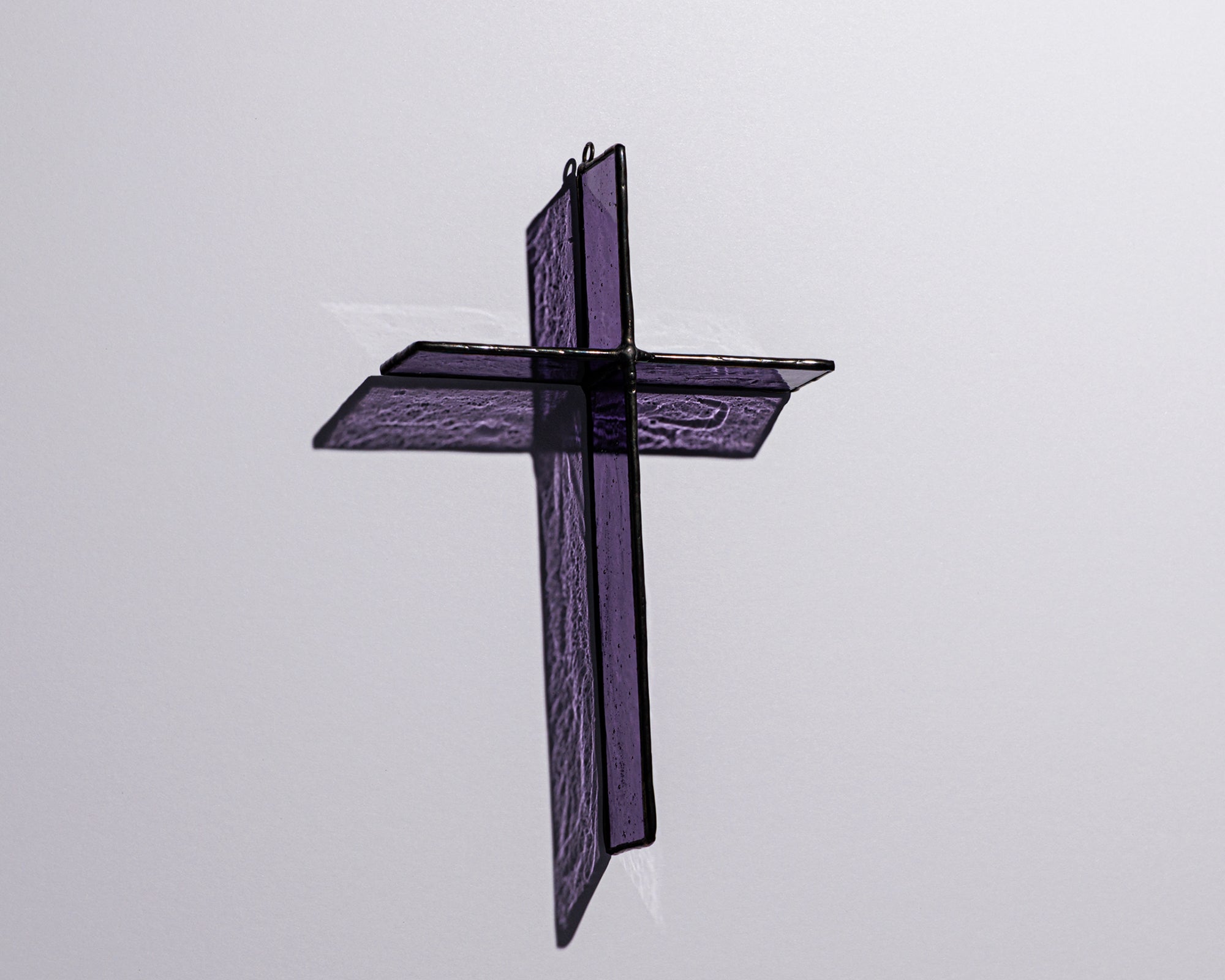 Evening Plum Cross Suncatcher