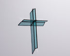 Pale Aqua Cross Suncatcher