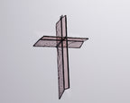 Rose Mist Cross Suncatcher