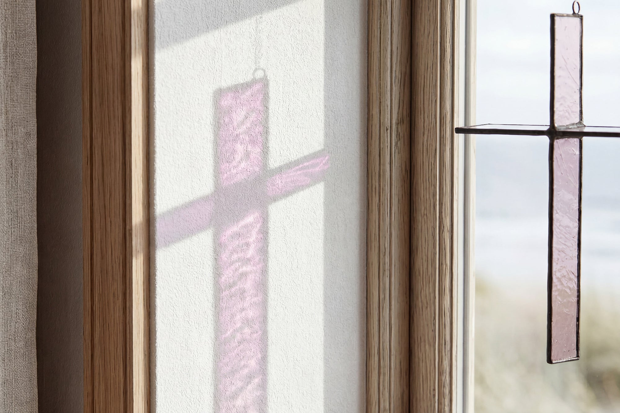 Red Mulberry Cross Suncatcher