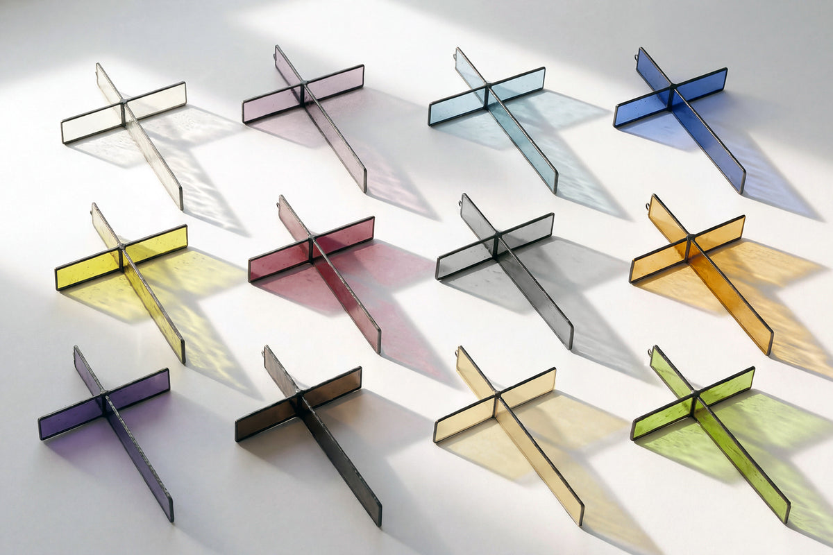 Stained Glass Cross Suncatcher