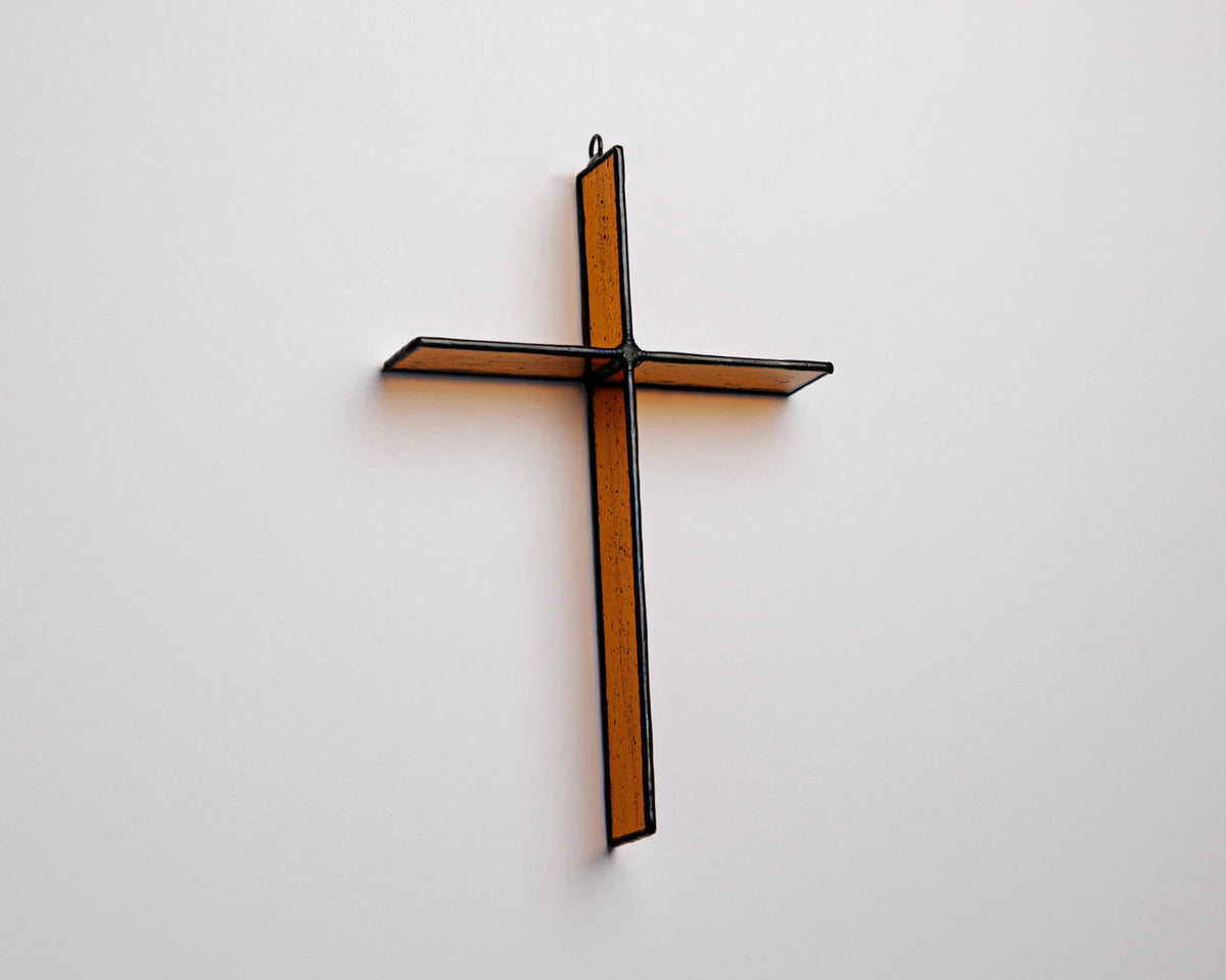 Stained Glass Cross Suncatcher