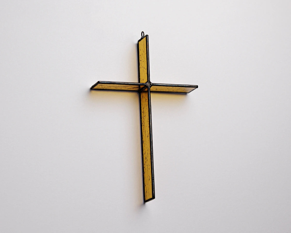 Stained Glass Cross Suncatcher