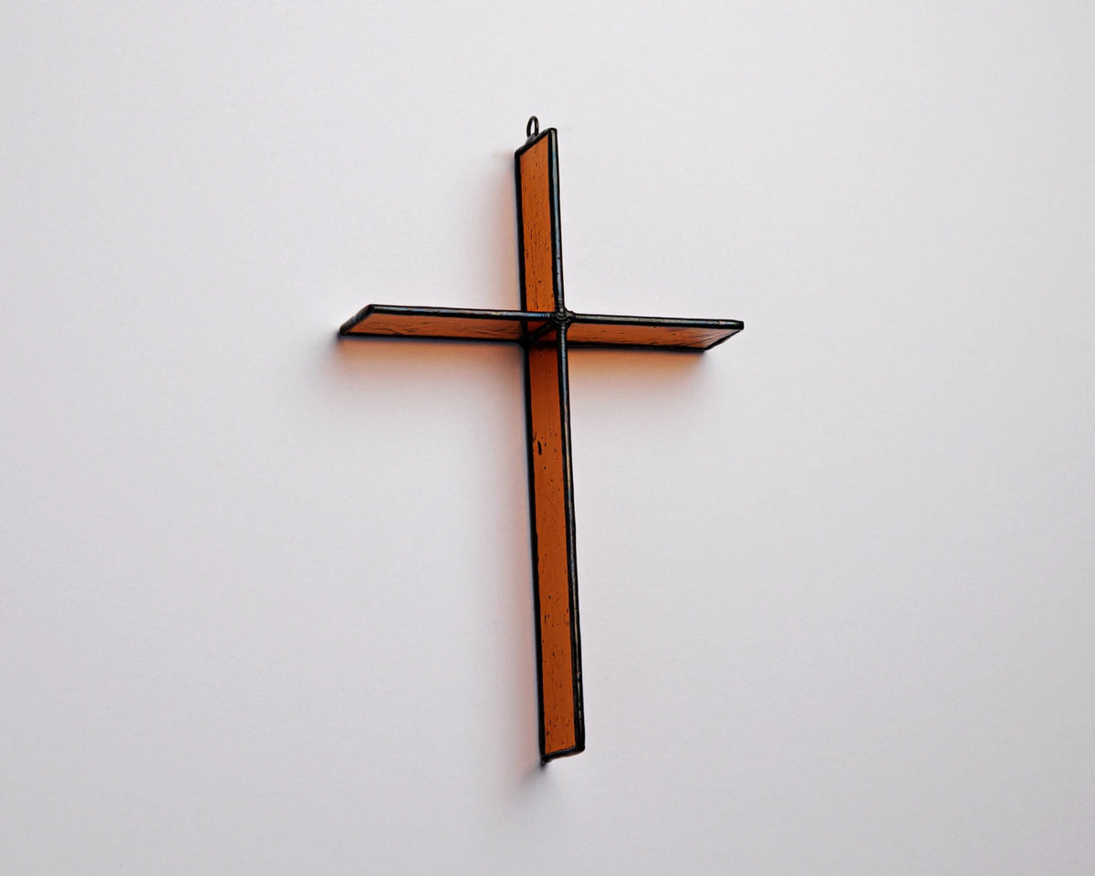 Stained Glass Cross Suncatcher